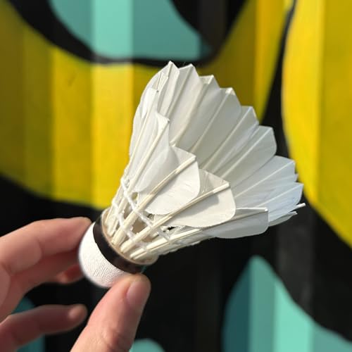 LIUTOVO Goose Feather Badminton Shuttlecocks Birdies Badminton Birdies Great Stability & Durability Indoor Outdoor Sports Hight Speed Training Badminton Balls