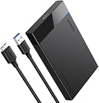 UGREEN Hard Drive Enclosure, 2.5 Inch Hard Disk Case HDD SSD Reader, USB 3.0 to SATA Cable for 9.5mm 7mm SATA III II I, Support Up to 6TB UASP High Speed, Tool-Free, Windows, macOS, Linux, Black