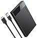 UGREEN Festplattengehäuse 2,5 Zoll USB 3.0 SATA Gehäuse für 2.5 Zoll SSD und HDD in Höhe 9.5mm 7mm Externe Festplatten Gehäuse unterstützt UASP HDD Case mit USB 3.0 Kabel, werkzeugfreie Montage