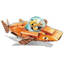 Building Block Ocean Adventure Octonauts GUP-B Tiger Shark Vehicle & Kwazii 113pcs Building Brick Set-No Package Box