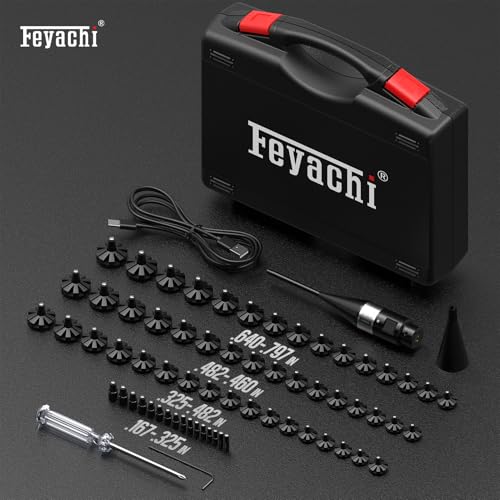 Image of Feyachi Rechargeable Laser Bore Sight Kit with 64 Adapters fit 0.17 to 12 GA Calibers Green /Red Multi-Caliber Laser Bore Sighting Kit