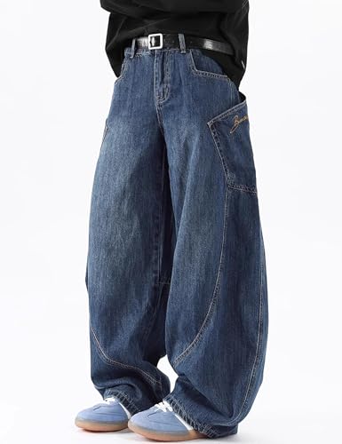 Men's Baggy Jeans Y2k Hip Hop Denim Pants Vintage Jnco Jeans Loose Fit Cargo Jeans Streetwear3