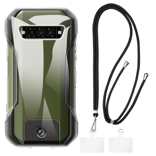 Shantime �P�[�X�ƃN���X�{�f�B�X�g���b�v�Z�b�g Kyocera Torque G07 �Ƃ̌݊������� �g�уJ�o�[�Ƌ����o�b�N���t�������\�l�b�N�X�g���b�v�����2���̃p�b�`�t��(�N���A + �u���b�N)