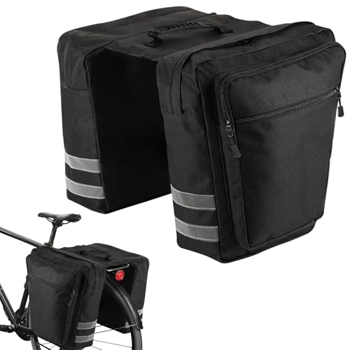 WPPQWP Fahrradtasche für Gepäckträger, Doppeltasche Fahrradtasche...
