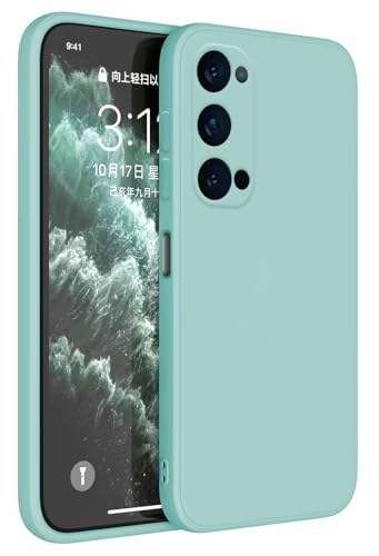 Topme Cover per OPPO Reno4 Pro 5G (6.55' Inches) Custodia Case, Protezione Della Pelle Della Custodia in Silicone Tpu - Ciano chiaro