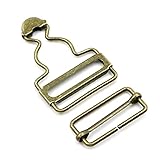 2個セット ビブ ミニサスペンダー バックル 金属ボタン 調整 ひょうたんブレス クリップ ダンガリー オーバーオール ファスナー リベット 縫製 アクセサリー ゴールド