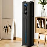 KZF 9L Smart Humidifiers for Bedroom Large Room, 2.3Gal Cool Mist Top Fill Diffuser App & Remote Control, 3 Mist Modes, Quiet Humidifier for Home Office Plant (Black, Remote Control)