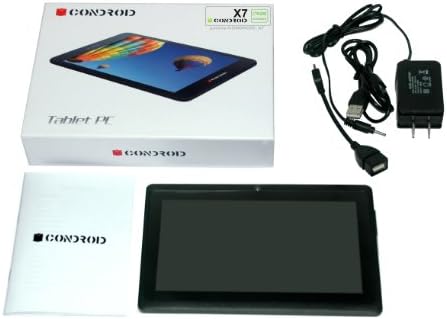 "Condroid X7 Tablet PC Computer Google GMS Certificated Dual Core 1.5 GHz Google Android 4.2 System 512M RAM 8GB ROM Capacitive Multi-touch LCD Screen (Black)"