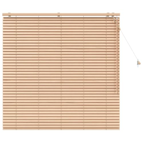 vidaXL Store Vénitien Aspect Chêne 130 x 130 cm 35 mm, CAF de Bureau, Stores légers muraux/Plafond, occultants, Rideaux faciles à Poser, en Bois Ajustables