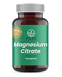 Pure Magnesium Citrate – 833mg | 90 Capsules | High Absorption | Vegan | 125mg Elemental Magnesium | Menopause Support | Sleep Aid | Muscle Support | Brain Health |