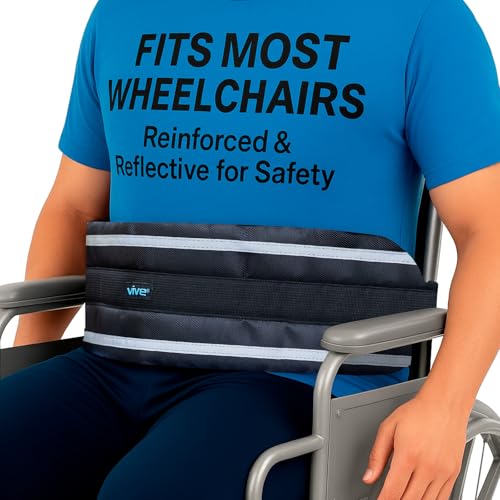 Vive Wheelchair Seatbelt - Safety Belt For The Elderly - Harness For Adults - Adjustable Straps For Chair/Bed Restraint - Patients Care - Falling out Prevention - For The Elderly, Pregnant & Paralyzed