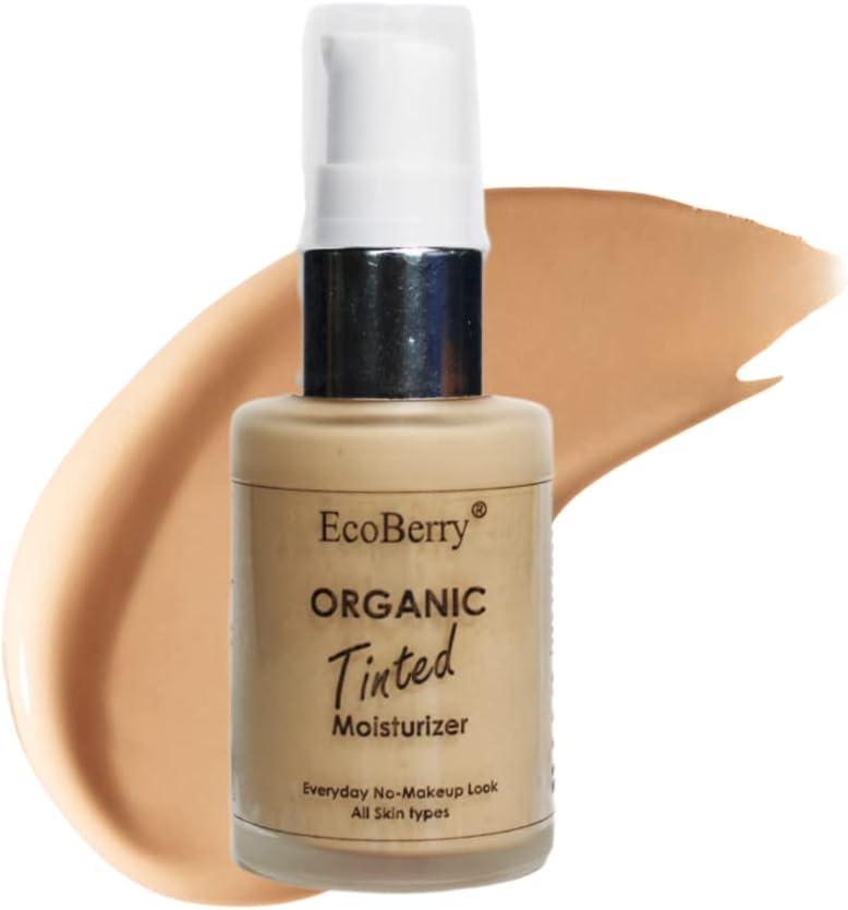 Organic Tinted Moisturizer | Everyday No Makeup Look | Sheer Coverage | Organic | Semi-Matte | Light Weight | Non-Comedogenic | Hypoallergenic | Natural | Handmade | Chemical Free (Light)