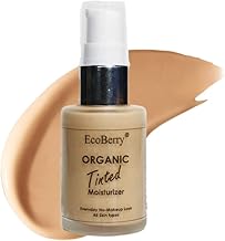 EcoBerry Organic Tinted Moisturizer | Everyday No Makeup Look | Sheer Coverage | Organic | Semi-Matte | Light Weight | Non-Comedogenic | Hypoallergenic | Natural | Handmade | Chemical Free (Light)