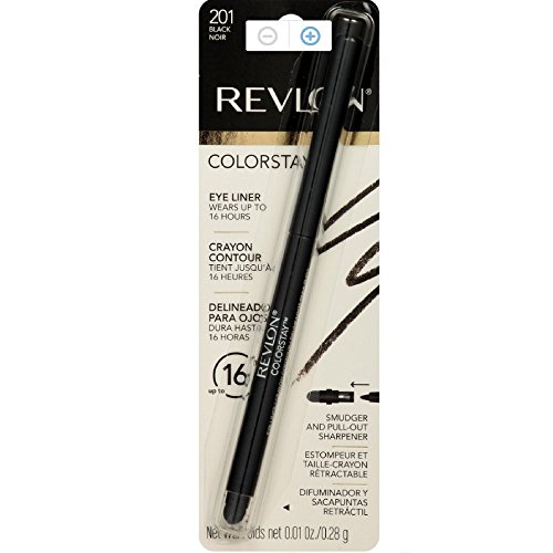 Revlon ColorStay Eyeliner Pencil, Black [201], 0.01 oz (Pack of 4)