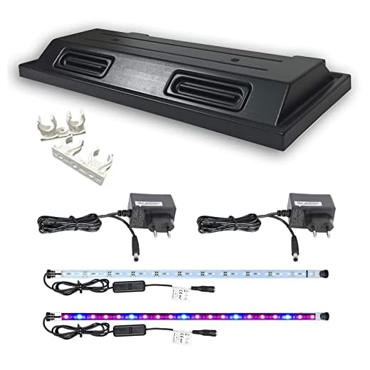 ZooPaul Aquarium Terrarium Abdeckung Verschiedene Größen Pflanzenlicht Lampe Beleuchtung Deckel LED (80x35 1x LED 1x Pflanzen LED)