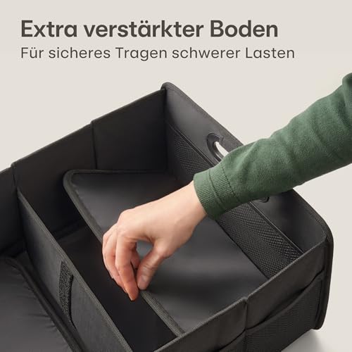 Praknu Kofferraum Organizer Faltbar XL – 3 Flexible Fächer mit 5 Taschen – Rutschfest – Ideale Größe für Ordnung im Auto – Robust & Wasserabweisend aus Oxford Gewebe - Auto Zubehör Innenraum Organizer