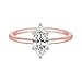 SISGEM 1/1.5/2/2.5/3 Carat Center Moissanite Engagement Ring 10K 14K 18K Solid Gold Marquise Cut Moissanite Weeding Solitaire Ring for Women Wedding Promise Ring