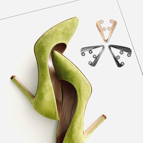 Image of KESYOO 3Pairs Metal Shoes Pointed Protector High Heels Toe Cap Cowboy Boot Tips Elegant High Heels Tip Cover