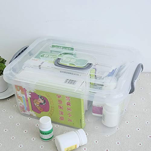 Kekow 2-Pack Clear Storage Latch Box, Plastic Containers With Lids, 8 L #TOP6