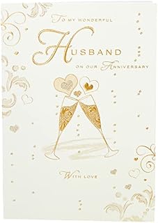 Modern Annivesary Card Husband - 9 x 6 inches - Piccadilly Greetings, A10171