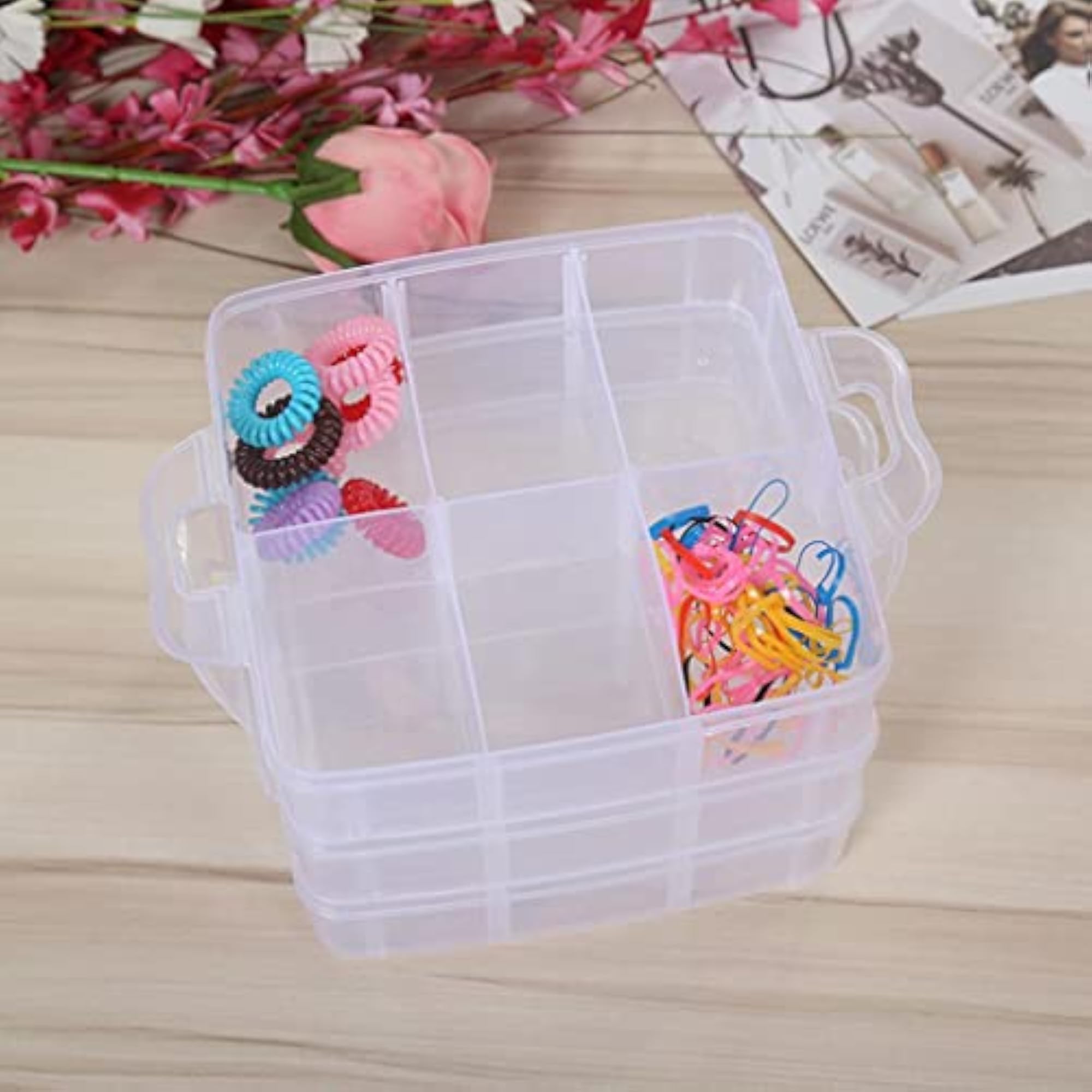 Multi-Purpose Craft Storage Box for Beads and Organizing