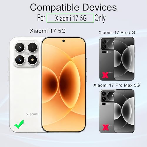 Image of Ibywind for Xiaomi 17 5G Screen Protector,2-Pack,9H Hardness Tempered Glass with Camera Lens Protector,Easy Installation Tool,Bubble-Free,Fingerprint Unlock,Anti-Shatter,Anti-Scratch