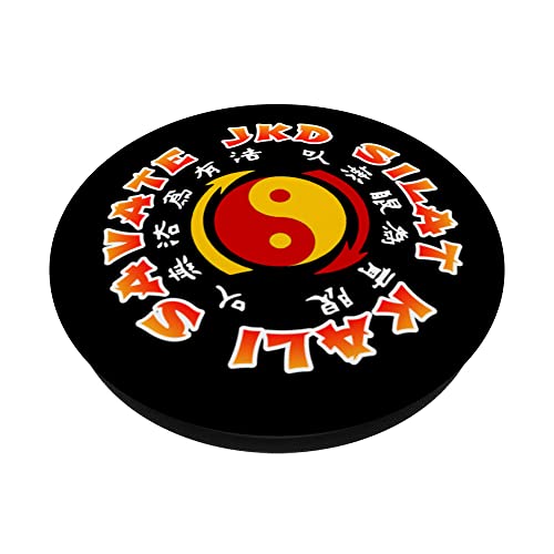 JKD KALI SILAT SAVATE PopSockets Swappable PopGrip, Black - Image 2