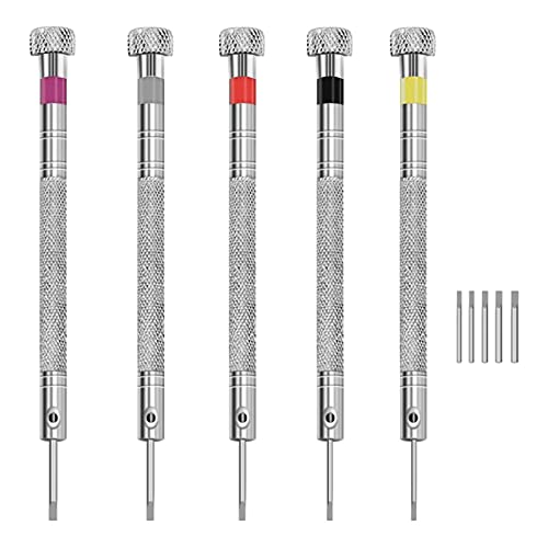 Mini-Schraubendreher-Set, KYYKA 10-teiliges Schraubendreher-Kit für Uhren, Brillen und Zubehör, Präzisionswerkzeug-Set zum Reparieren, Ersetzen, Entfernen und Einstellen, Edelstahl-Schraubendreher Cover