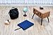 Produktbild Leewadee Rollbares-Sitz-Kissen Meditations-Kissen Stadion-Sitz Outdoor-Kissen Camping-Kissen Klappbar Boden-Kissen Faltbar Ökologisches Naturprodukt, 40x38x4.5 cm, Kapok, blau