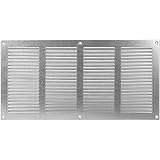 400 x 200 mm / 40 x 20 cm rejilla de ventilación de acero para techo y pared lateral – HVAC – con protección contra insectos (40 x 20 cm, galvanizado)