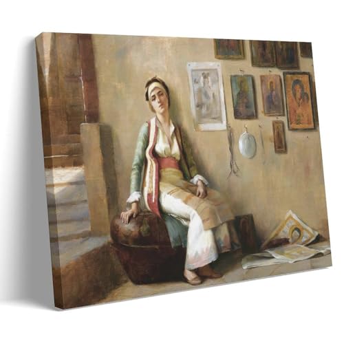 Estampe orientaliste 40x60cm pour habiller un mur vide avec elegance