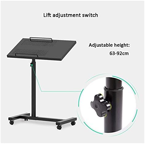 Extendable Rolling Mobility Table Over Bed,Bedside Desk C-Shaped Base Laptop Desk Home Office Sofa Side End Tables Days Overbed Table with Castors Height-Adjustable Suitable for Be