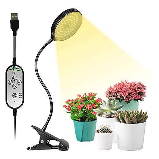 Grow Light 15W Sunlike Full Spectrum LED Plant Grow Lights with Timer Auto On/Off 4/8/12H Waterproof Grow Lamp for Indoor Plants, 5 Dimmable Levels, Adjustable Gooseneck