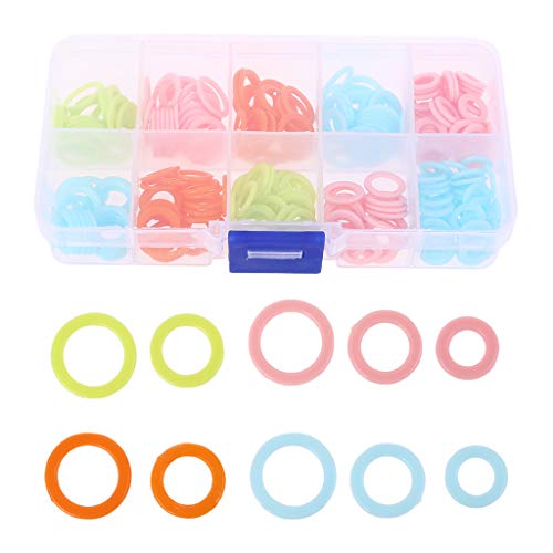 MinnowXY 240pcs Round Knit Knitting Marking Circles Rings Markers Crochet Tool Plastic