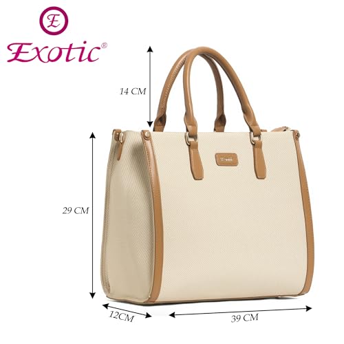 Image of EXOTIC Structured Elegance Tote | Premium Working Women's Bag | Fits Upto 14 inch Laptop | Versatile Shoulder & Sling Bag | Stylish Hobo Tote Bag