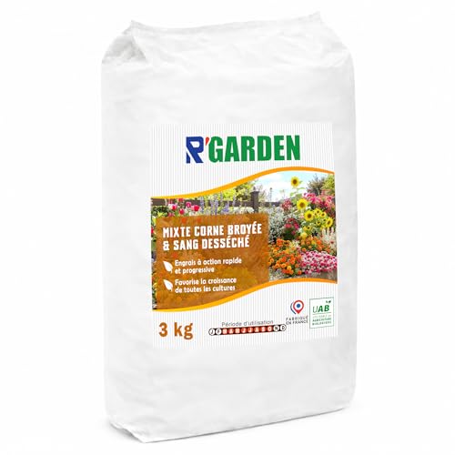 R’GARDEN – Engrais Organique Mixte Corne Broyée & Sang Desséché | Engrais Naturel à Action Rapide e… – Vignette