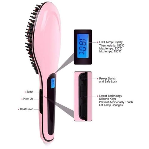 Image of DRUMSTONE HQT-906 Hair Straightener: Fast-Heating Ceramic Straightener with Adjustable Temperature for Effortless, Smooth, and Frizz-Free Hair Styling