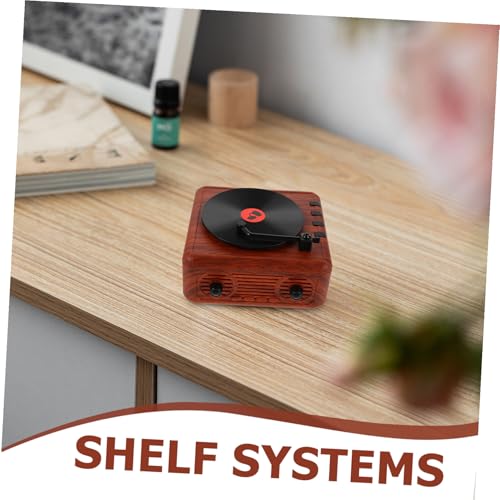 Enceinte sans fil rétro Toddmomy mini platine vinyle portable design vintage - 3