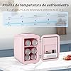 YASHE Mini Nevera, 4L Comética Pequeña Nevera para Dormitorio, CA 220V/ CC 12V para Coche, Enfriar y Calentar para Dormitorio, Portátil para Oficina, Escritorio (Rosa) #3