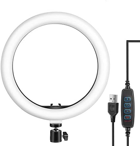 Tygot 10" Portable LED Ring Light with 3 Color Modes Dimmable Lighting | for YouTube | Photo-Shoot | Video Shoot | Live Stream | Makeup & Vlogging | Compatible with iPhone/Android Phones & Cameras
