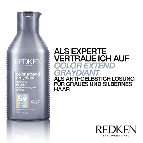 Foto von Redken Silbershampoo für graues und blondes Haar ohne Gelbstich, Color Extend Graydiant Shampoo, 1 x 300 ml