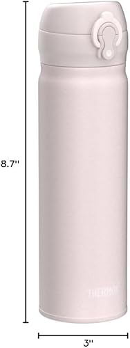 Miniatura 7 de Thermos JNL-505 BEP Water Bottle, Vacuum Insulated Portable Mug, 0.5 L, Beige Pink, Easy to Clean and Easy to Clean with Easy to Remove, Lightweight