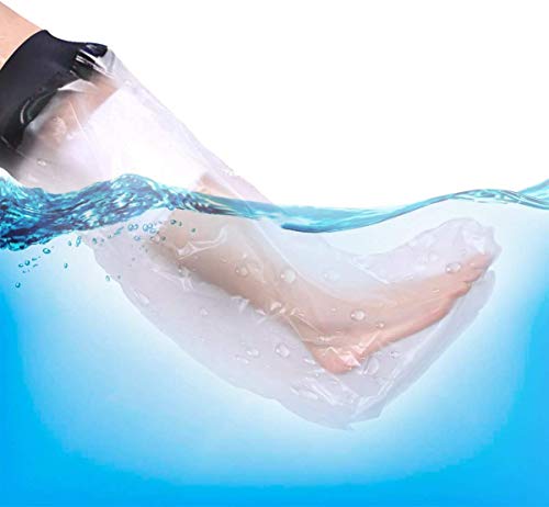 Leg Cast Cover for Adult Shower and Bath, Reusable Sealed Leg Cast Sleeve Bag Covers, Waterproof Cast Protector Keeps Casts & Bandages Dry, Covers Broken Legs, Ankles, Fingers, Wounds