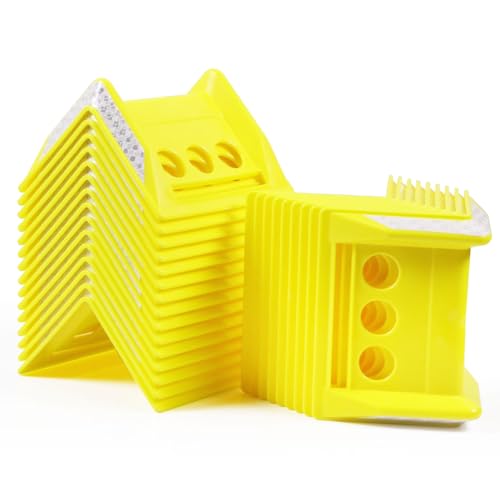 Saluinoki PALLET-STAPPER-YELLOW-24PCS-SL 24Pack Flatbed Strap Protector Corner Edge Protector Plastic Yellow cover