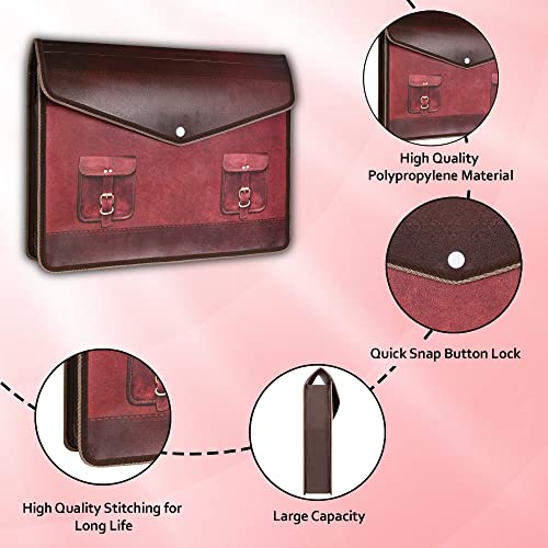 Image of FEDUS Pack 3 Documents Holder Envelope Folder,Stylist Printed File Storage Bag with Snap Button Transparent Plastic File for documents Certificate File Holder /Document Folder Organizer for Certificate
