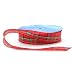Berwick 1-1/2-Inch Wide by 50-Yard Spool Wired Edge Clarkston Craft Ribbon, Red/Green/Gold
