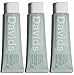 Produktbild Davids Natural Whitening Travel Toothpaste, Antiplaque, Fluoride Free, Peppermint, 1.75 OZ, TSA Approved Travel Size (3 Pack)
