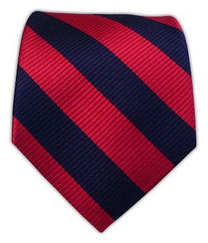 The Tie Bar 100% Silk Navy and Red Classic Twill Tie