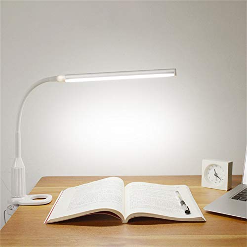 Lampe de bureau LED tactile dimmable avec pince luminaire de table flexible USB