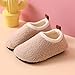 Kids Platform Slippers Fashion 𝐅𝐮𝐫 Fleece Lined Boots for Girl Boy Indoor House Non-slip (Beige, 9.5 Little Child)